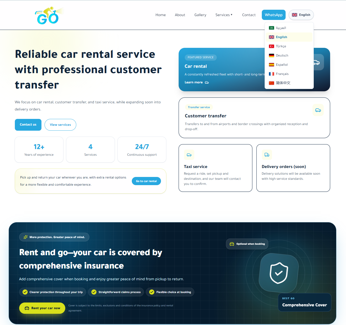 Best Go — نظام إدارة تأجير السيارات