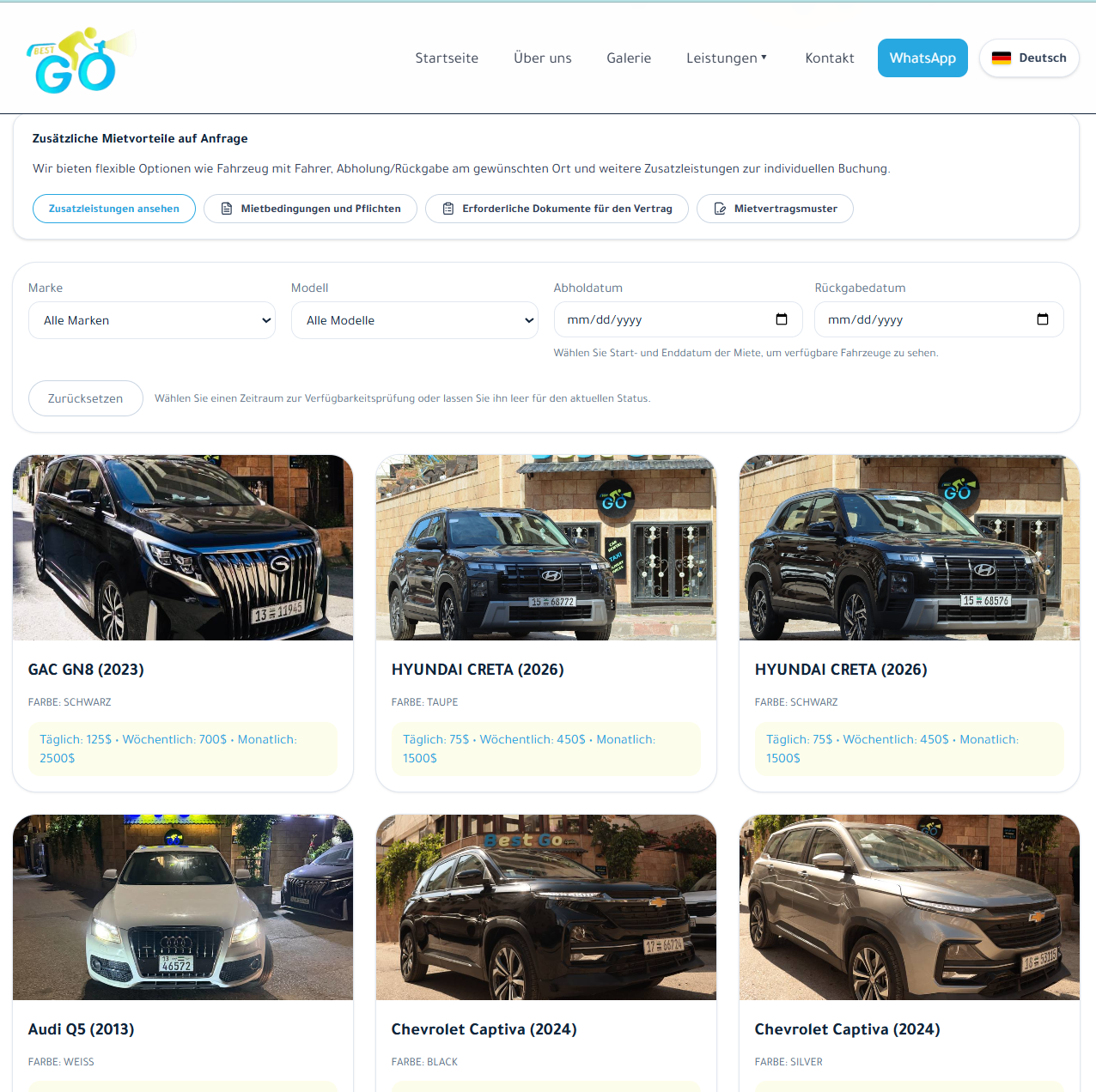 Best Go — نظام إدارة تأجير السيارات